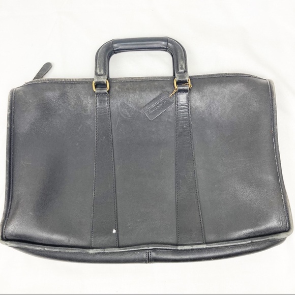 Coach Handbags - Vintage Coach Black Leather Briefcase Laptop Case